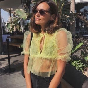 Zara Babydoll Puff Shoulders Voluminous Tulle